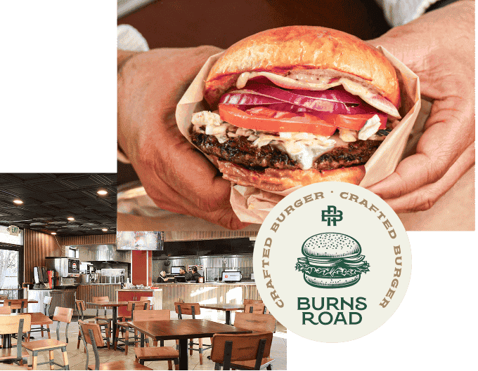 Burns Road Restaurant Interior Halal Dining, Hookah Lounge & Sports TVs in Tustin CAe