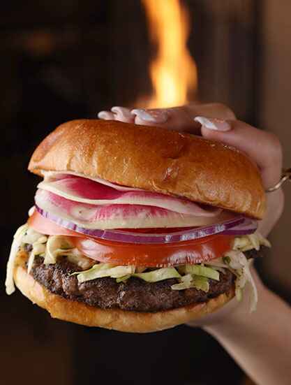 Burns Road fresh ingredients — grass-fed halal beef