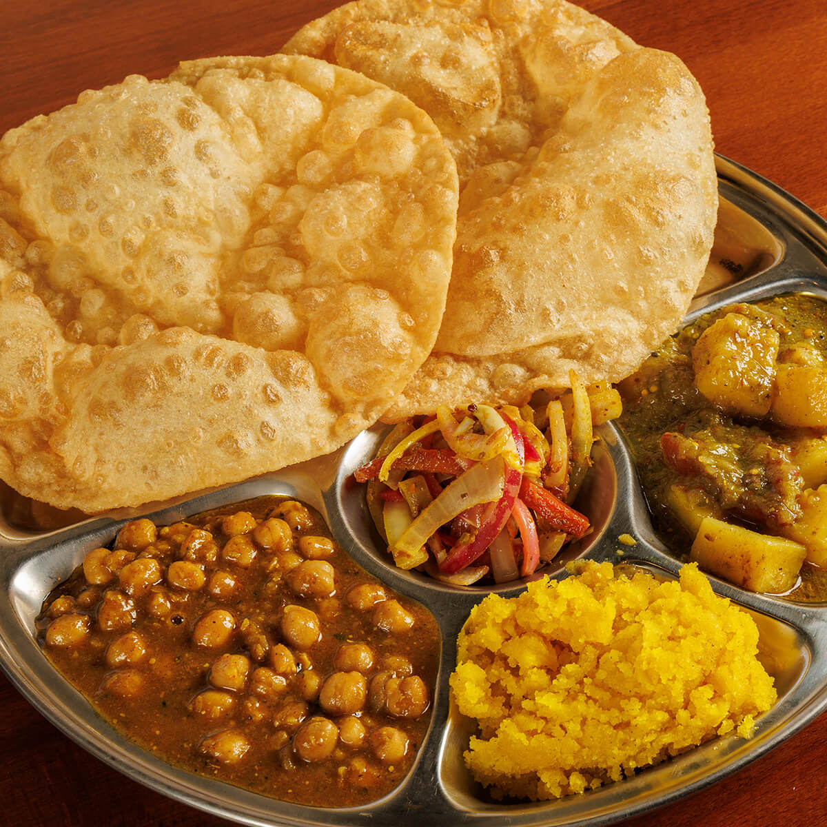 Halwa Poori Thali — Halal Menu Item at Burns Road Tustin CA