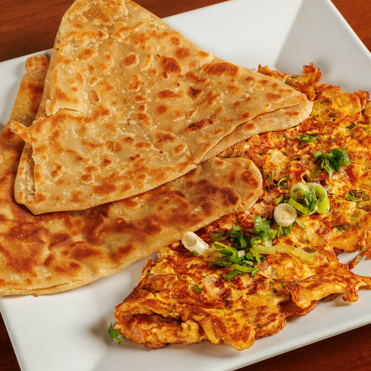Burns Road Paratha Omelet — Halal Menu Item at Burns Road Tustin CA