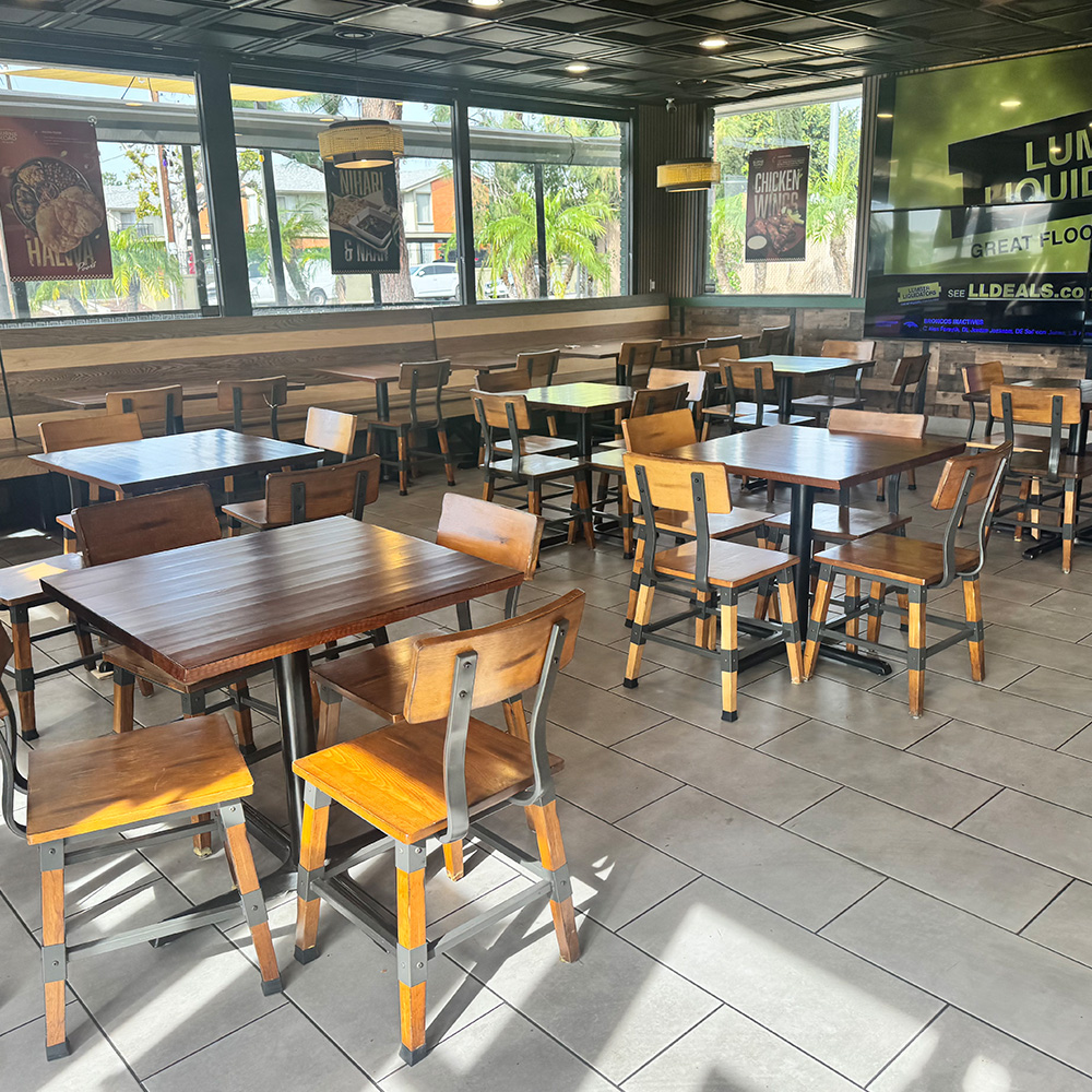Modern interior and seating area at Burns Road, Tustin